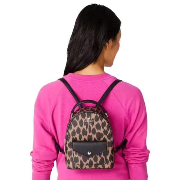 Kate Spade Shcuyler Mini Backpack Leopard / Cheetah Print - Picture 2 of 9